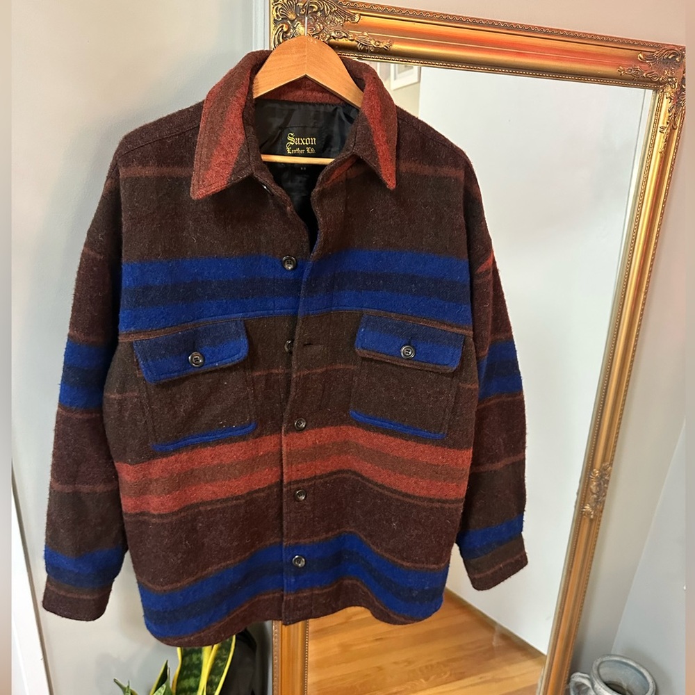 Vintage Saxon Stripped Wool Jacket